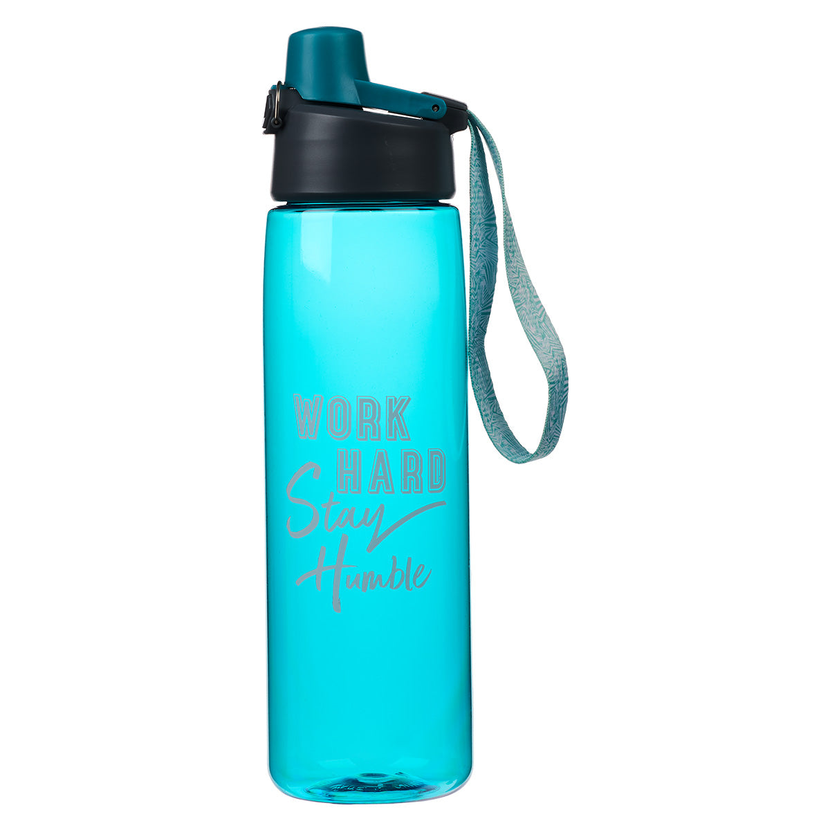 Work Hard, Stay Humble Blue Plastic Water Bottle – BKS creative learning