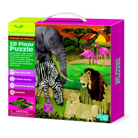 4M 3D Safari Floor Puzzle (54 PCE)