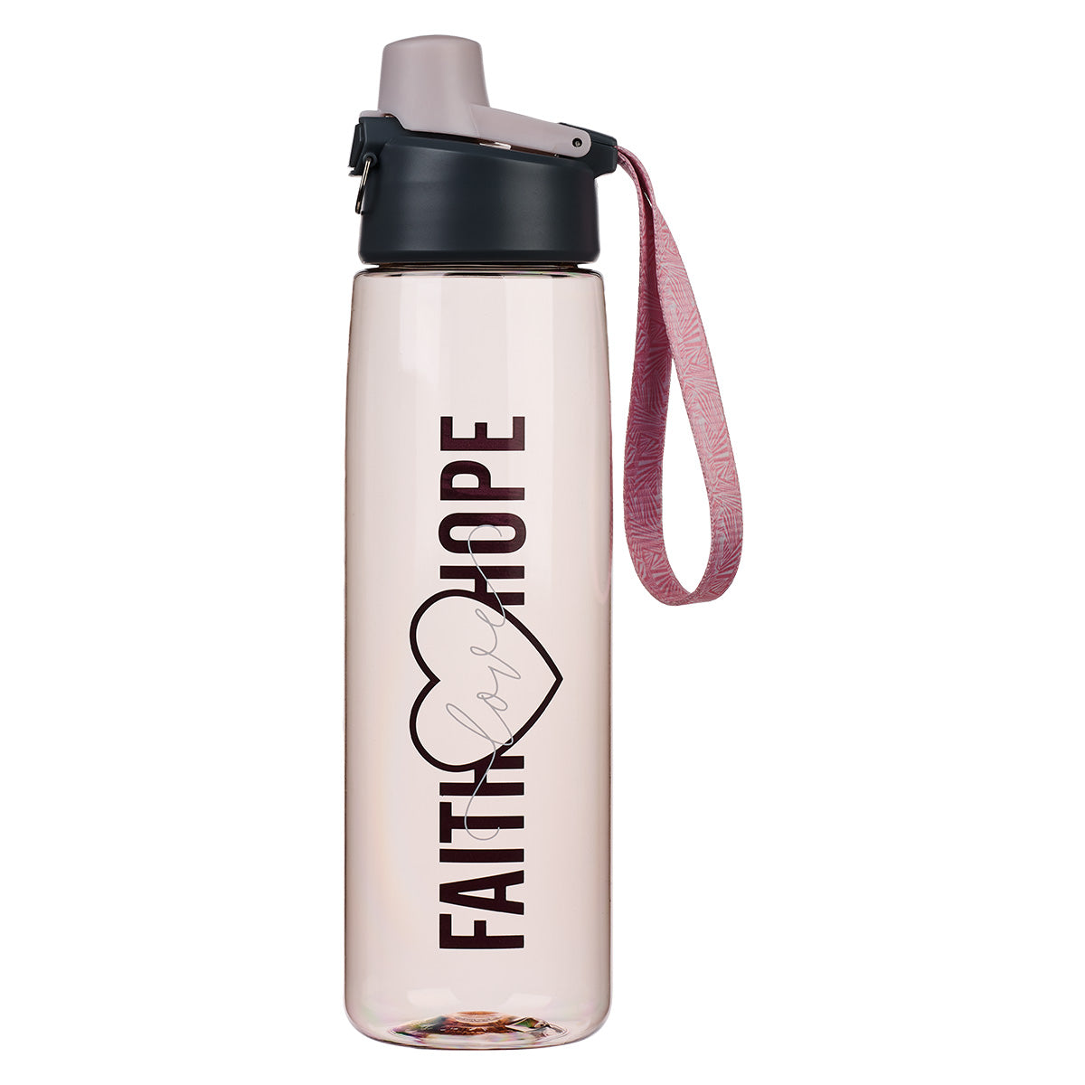 Faith, Love, Hope Plastic Water Bottle