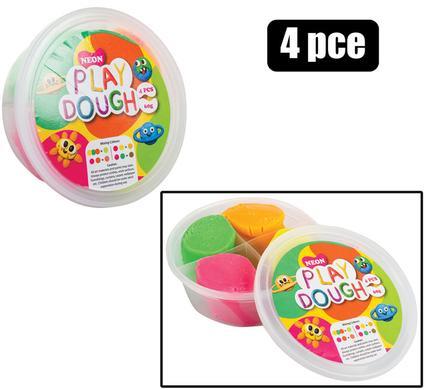 Classic Play Dough 4 PCS 60g NEON